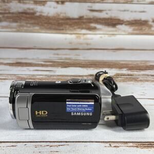 Samsung HMX‑F90 HD Camcorder Black w/ Charger & Battery – Used